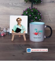 Hemşire Fotoğraflı Dekoratif Taş, Kupa Bardak Beyaz HediyeTıp Bayramı Hediyesi Hemşireler Günü Hediyesi (Model 9)