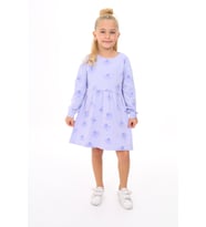 Toontoy Kız Çocuk Baskılı Elbise (Mavi)