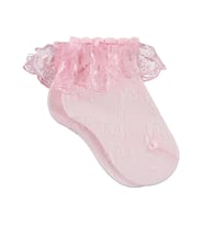 Civil Girls Dantel Aks.Bambu 3-9 Yaş Soket Çorap - Pembe
