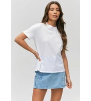 Kadın Bisiklet Yaka Tshirt SPR24TSK46 (Beyaz)