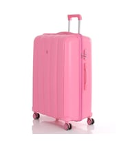 MÇS Büyük Boy Kırılmaz Silikon Seyahat Valizi Bavulu V305 (Pembe)