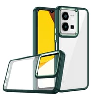 Vivo Y35 Kılıf Case, Kamera Lens Korumalı Elektroplatin Kaplama Sert PC Koruyucu Colourful Platinum Serisi (Yeşil)