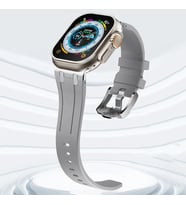 Sneezy Apple Watch 42-44-45-49MM İle Uyumlu Everest Tasarım Silikon Kordon (Gri)