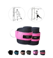 Spor Byfit Ayak Bilek Kayışı D-Ring Fitness Ağırlık Çekiş Aparatı (Fuşya)