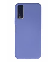 Vivo Y20 Kılıf Kamera Korumalı Silikon Rubber Arka Kapak (Lila)