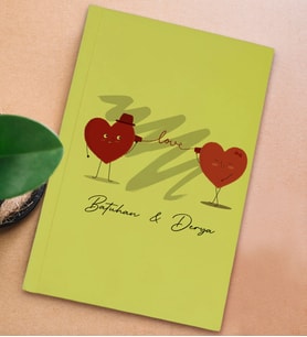BK Gift Kişiye Özel Sevgili İsimli Sert Kapaklı Sarı Defter, Sevgiliye Hediye, Doğum Günü Hediyesi, Anı Defteri (Model 6)