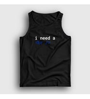 Presmono Unisex Sarı Need A Break Html Developer Yazılımcı Atlet 361439tt (Siyah)