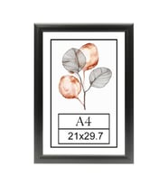 A4 21X29,7 CM Belge Çerçevesi Siyah Modern Ofis Sanat Ev Home Ofis Dekoratif Çerçeveler Ev Oturma Odası Salon Dekorasyon Resim Çerçeveleri Diploma Belge Sertifika Çerçeveleri (Siyah)