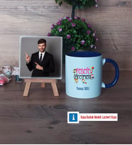 Felsefe Öğretmeni Fotoğraflı Dekoratif Taş, Kupa Bardak Beyaz Hediye (Model 3)