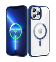 Apple iPhone 13 Pro Kılıf Magsafe Wireless Şarj Özellikli Silikon Zore Ege Kılıf (Mavi)