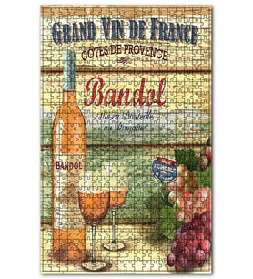 Cakapuzzle Badol Kırmızı Şarap Ve Üzüm Görseli Puzzle Yapboz MDF (Ahşap) (500 Parça)