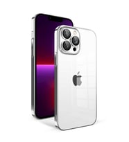 Vendas iPhone 13 Pro Uyumlu (13 Pro) Veve Serisi Parlak Renkli Kenarlı Elektroplated Magic Silikon Kılıf (Gümüş)