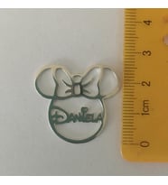 Mickey Mouse Tasarımlı İsimli Kişiye Özel 925K Gümüş Kolye (Gümüş)