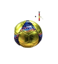 Parlak Dikişli Futbol Topu 5 Numara Şişirme Pompası Hediyeli (Sarı)