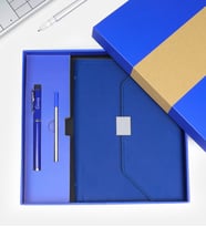 Kutulu Defter Kalem Seti (Lacivert)