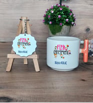 Fizik Öğretmeni Hediye Seti Kupa Bardak T Kulplu ve Anahtarlık Öğretmenler Günü Hediyesi (Model 7)