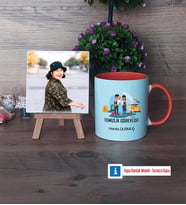 Temizlik Görevlisi Fotoğraflı Dekoratif Taş, Kupa Bardak Beyaz Hediye (Model 13)