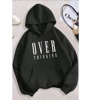 Unisex Just Baskılı Bisiklet Yaka Sweatshirt (A.Siyah)