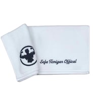Alice Atelier İsme Özel %100 Pamuk Fitness İkon İşlemeli Unisex Antrenman Spor Havlusu (Beyaz)