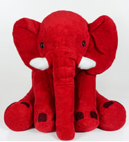 80 cm Uyku Arkadaşım Fil Peluş - Dev Fil (Turuncu)