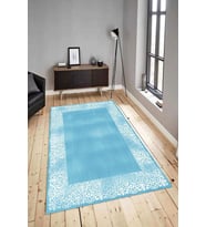 Dijital Baskılı Yıkanabilir Kaymaz Modern Renkli Salon Halısı Mutfak Halısı Yolluk ND-HY-806 (Mavi)