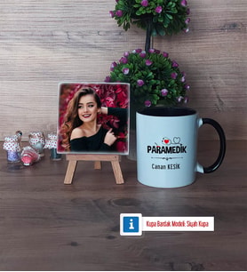 Paramedik Fotoğraflı Dekoratif Taş, Kupa Bardak Beyaz Hediye (Model 11)