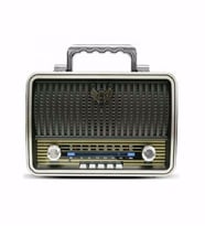 Kemai MD1909BT USB SD MP3 Bluetooth Şarjlı Nostaljik Radyo (Siyah)