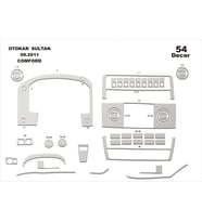 Meriç® Otokar Sultan Comfort Ön Torpido Kaplama Maun 54 Parça 2012-2014 (Alüminyum)