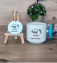Sınıf Öğretmeni Hediye Seti Kupa Bardak T Kulplu ve Anahtarlık Öğretmenler Günü Sınıf Öğretmenine Hediye (Model 3)