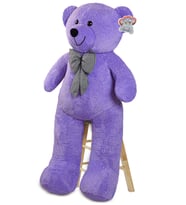 Pababo 120 Cm Papyonlu Büyük Ayıcık (%100 yerli) (Lila)