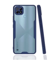 Realme C21 Kılıf Zore Parfe Kenarları Pastel Renk Silikon Kılıf (Lacivert)