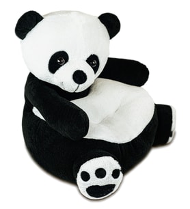 Özgüner Oyuncak Panda Peluş Bebek Çocuk Koltuğu (Siyah - Beyaz)