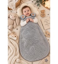 Harika Peluş Bebek Uyku Tulumu (Gri)