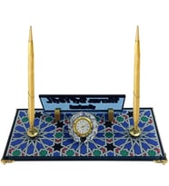 Sentez Selçuklu Motif Kristal Masa İsimliği (Altın)