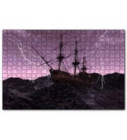 Cakapuzzle Dev Dalgalarla Boğuşan Gulet ve Şimşekler  Puzzle Yapboz MDF (Ahşap) (500 Parça)