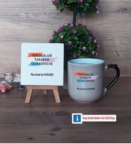 Teknoloji ve Tasarım Öğretmeni Dekoratif Taş, Kupa Bardak Kırmızı Hediye (Model 9)
