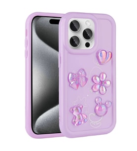 Apple iPhone 14 Pro Max Kılıf Kabartma Figürlü Parlak Redclick Toys Silikon Kapak