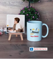 Mimara Hediye Fotoğraflı Dekoratif Taş, Kupa Bardak Beyaz Hediye (Model 1)