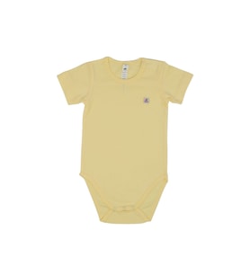 Omuz Çıtçıtlı Kısa Kollu Basic Body (Sarı)