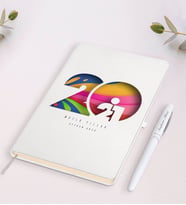 BK Gift Kişiye Özel 2024 Mutlu Yıllar Siyah Defter ve Kalem Hediye Seti-11 (Beyaz)