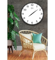 Klasik Duvar Saati Beyaz - 29 cm (Antrasit)