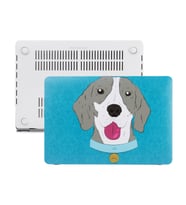 MacBook Air Kılıf HardCase A1369 A1466 2017 Öncesi Uyumlu Koruyucu Kılıf Dog01 (Light Denim)