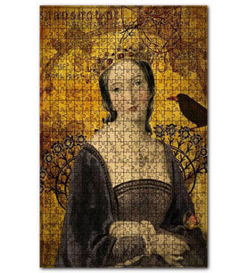 Cakapuzzle Kraliçe Ve Karakarga Görseli Puzzle Yapboz MDF (Ahşap) (500 Parça)