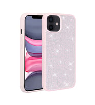 Apple iPhone 11 Kılıf Parlak Taşlı Tasarım Zore Ston Kılıf (Pembe)