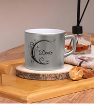 Kişiye Özel Tasarımlı Renkli Nescafe Fincanları 220 ML (Gümüş)