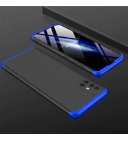 Galaxy A51 Kılıf Zore Ays Full Koruma Kılıf (Siyah-Mavi)