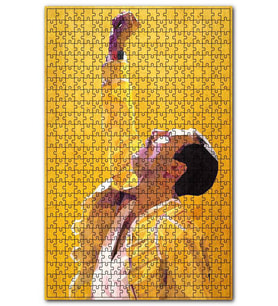 Cakapuzzle Freddie Mercury Queen Ahşap Zeminde Puzzle Yapboz MDF (Ahşap) (255 Parça)