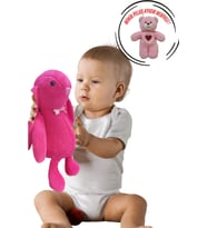 AYICIK HEDİYELİ ! Uyku Arkadaşım Uzun Kulak Bunny Peluş Tavşan 65 cm (Fuşya)