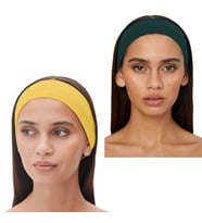 2'li Spor Kadın Erkek Saç Bantları Seti, Elastik Kaymaz İnce Ter Emici Esnek Genç Saç Bandı Bandana, Kadın Makyaj Yüz Yıkama Koşu Dans Fitness Yoga Pilates Bisiklet İçin Saç Bandı Taç, Kadın&Erkek Pamuk Atletik Egzersiz Ter Bandı Düz Renk Kafa Bandı (Sarı