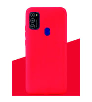 Samsung Galaxy M30s Kılıf Kamera Korumalı Silikon Rubber Arka Kapak (Kırmızı)